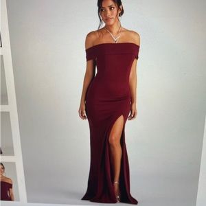 Burgundy formal dress